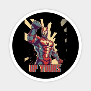 Ultraman Super Hero Parody Propaganda Retro Style Magnet